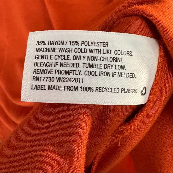 NWT Ava & Viv Pumpkin Orange Lace Trim Tee Size 3X NEW - Picture 6 of 6